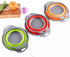 2pcs Silica Gel Folding Drainage Basket, Vegetable wash Basin, Foldable Fruit Dish ?Green?...