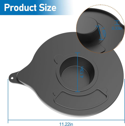 Mixer Bowl Cover for Kitchen-Aid K5GB 5 Quart Glass Part, Mixer Glass Bowl Splatter Guard Lid with Ingredient Opening Compatible with KitchenAid T...