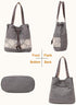 Women Printing Canvas Shoulder Bag Casual Hand Bags Purse Retro Tote Bags...