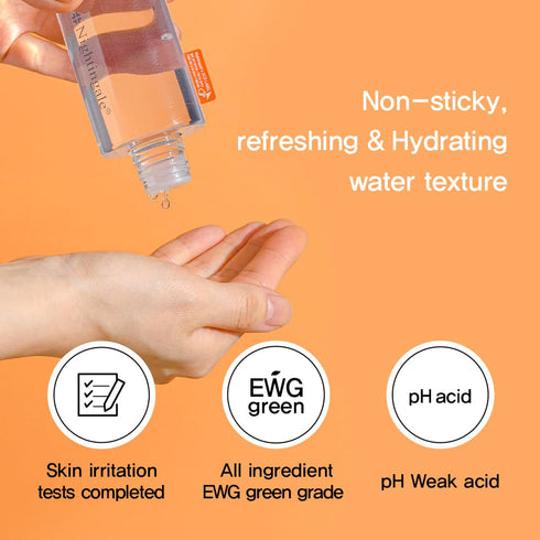 Nightingale C-toning Clear Toner Hyaluronic Acid&Vitamin Complex + AHA?BHA?PHA+Niacinamide, Moisturizing&Brightening Toner for Dull Skin, Hypoalle...
