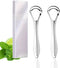 2 Pack Tongue Scraper with Travel Case, Medical Grade Metal Tongue Scrapers for Adults & Kids, Dual-Layer Tongue Cleaners Set for Fresh Breath, St...