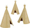 BMC Classic Plains Indian Teepees - Tan 3pc Western Plastic Playset Accessories...