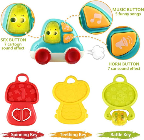 Baby Cell Phone Toys for 1 Year Old Gifts,First Learning Baby Toy for 12-18 Months,Educational Preschool Pretend Play Set with Flashing Lights and...