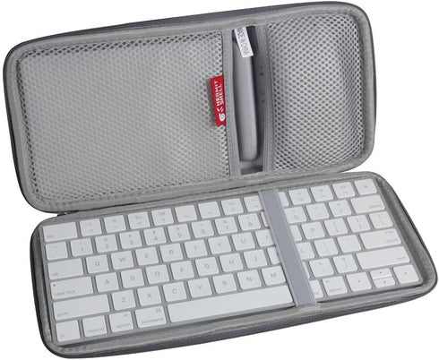 Hermitshell Hard Travel Case for Apple Magic Keyboard MLA22LL/A + Trackpad 2 MJ2R2LL/A + Mouse Bluetooth (Nylon, Gray)...