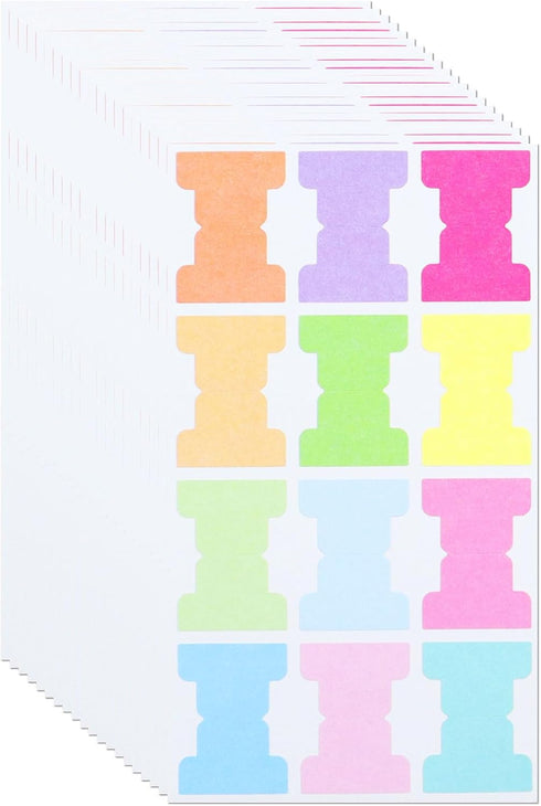 Sticky Index Tabs 20 Sheets in 12 Colors, Writable Sticky Notes Flags Paper Blank Monthly Tabs Planner Stickers Double Sided Page Markers Book Tab...