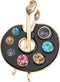Painter Palette Brooch Pin Artist Painter Gift Jewelry Art Teacher Gift Paint Brush Rhinestone Lapel Pin for Men Women...