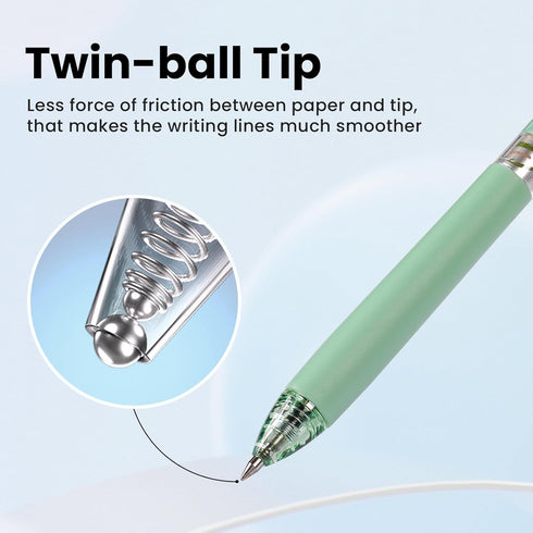 WRITECH Gel Pens Fine Point: Retractable 0.5mm Black Ink Click Pen for Smooth Writing Journaling Note Taking Sketching No Smudge & Smear 8ct(Halo)...