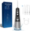 Water Dental Flosser Teeth Pick 9 Modes Cordless Electric Flosser for Teeth Cleaner Portable Rechargeable Oral Irrigator 300ML IPX7 Waterproof Flo...
