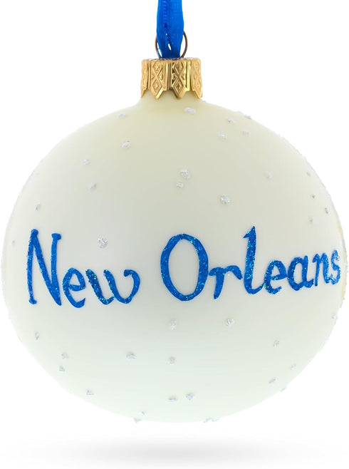 New Orleans, Louisiana Glass Ball Christmas Ornament 3.25 Inches...