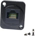 RJ45/8P8C D-Type Panel Mount Ethernet Extender Cat5E Terminal Solderless Network Adapter Keystone Jack Crimping Data Female Connector with Screw...