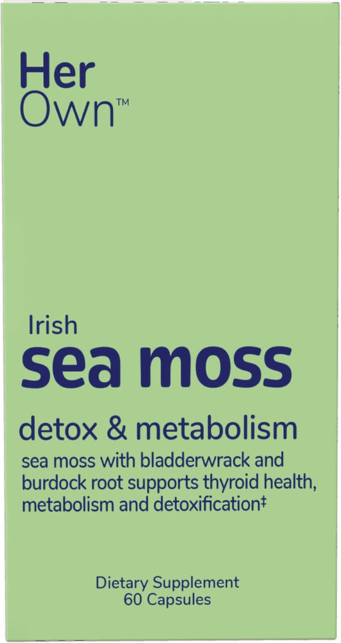Her Own Irish Sea Moss Capsules, Burdock Root, Bladderwrack, Detox, Metabolism, Immune Support, Skin Health, Natural Joint Support, Nutrient Rich ...
