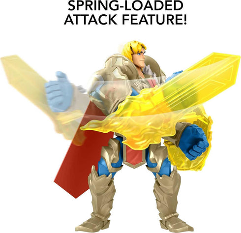 Masters of the Universe and He-Man He-Man Action Figure in Grayskull Armor with Power Attack Move & 2 Accessories Inspired by MOTU Netflix Animate...