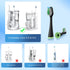 Replacement Toothbrush Heads for Waterpik Complete Care 5.0/9.0 (CC-01/WP-862), with Covers, 4 Count, Black...