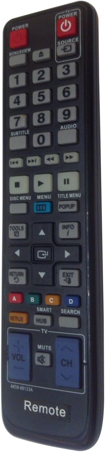 New Replaced Blu-ray Remote AK59-00123A AK5900123A for Samsung BDD5490 BDD6500 BDD5500 BDD5700 BDD5500C BDD5500C/ZA BDD5700 BDD5700/ZA BDD5700/ZC...