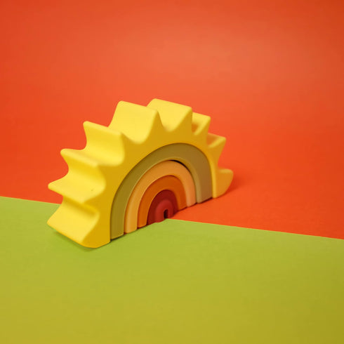 Nuby Soft Silicone Stackable Sun Interactive Toy for Early Development, Creativity, 12+ Months...