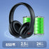 X5 Wireless FM Radio Headphones with Bluetooth, Built in Microphone, Rechargeable and Portable Radio Headset, Over Ear Headphone with Soft Ear Muf...