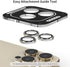 Sinjimoru iPhone 15 Metal Frame for Multi Layered Tempered Glass Lens, Camera Lens for iPhone 15 Phone Camera Lens Glass. Sinji CamGlass Metallic ...