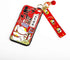 Compatible with iPhone 7/8/se3 2022 Case with Phone Lanyard, 4.7 inch Cute Japanese Lucky Cat Design, Glitter Luxury 3D Emboss Phone Case with Wri...
