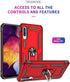 Military Grade Drop Impact for Samsung Galaxy A50 Case 360 Metal Rotating Ring Kickstand Holder Magnetic Car Mount Armor Heavy Duty Shockproof Cas...