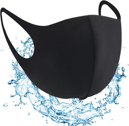 10 Pack Washable Fabric Face Mask,Black Face Mask Soft Fabric Elastic Ear Fashion Unisex Coverings Protective Outdoor Sport Adult Soft Masks for H...