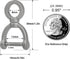 TISUR Titanium Swivel D-Rings with Screw Shackle Horseshoe U Shape Key Ring DIY with Rotated Link Leather Craft Purse 1 pcs...