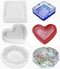 3 Pack Resin Silicone Mold,Urvoo Resin Casting Molds DIY Square Heart Rhombus Shape Resin Silicone Ashtray Molds for DIY Home Resin Casting Craft...