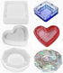 3 Pack Resin Silicone Mold,Urvoo Resin Casting Molds DIY Square Heart Rhombus Shape Resin Silicone Ashtray Molds for DIY Home Resin Casting Craft...