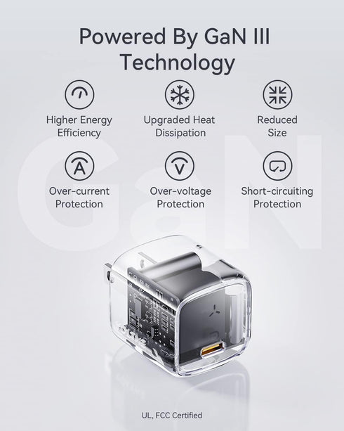 VOLTME Wall Charger Block 30W, Mini Type C Fast Charger, PPS PD 3.0 Power Adapter (GaN III Tech) for iPhone, Mini Pro Max, Samsung, MacBook Air, i...