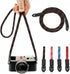Camera Strap Vintage 100cm Nylon Climbing Rope Camera Neck Shoulder Strap for Micro Single and DSLR Camera (Black/Red)...