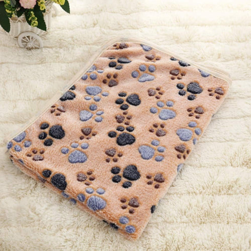Pet Soft Blankets for Dogs - Fluffy Cats Dogs Blankets for Medium to Large Dogs, Cute Paw Print Pet Throw Puppy Blankets Fleece...