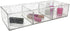 Isaac Jacobs Large 3-Compartment Acrylic Stackable Organizer (12.9" L x 5" W x 2.7" H), Multi-Sectional Tray & Storage Solution for Makeup, Craft ...