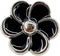 Enamel Black Plum Flower Shank Sewing Buttons 20 Pcs - 11.5mm, 15/32"...