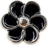 Enamel Black Plum Flower Shank Sewing Buttons 20 Pcs - 11.5mm, 15/32"...