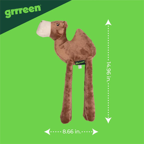 Stuffed Camel Plush Toy for Large Dogs | Cute and Durable Stuffed Animal, Sustainable Squeaky Chew Toys for Puppies and Adult Dogs | Made from Eco...