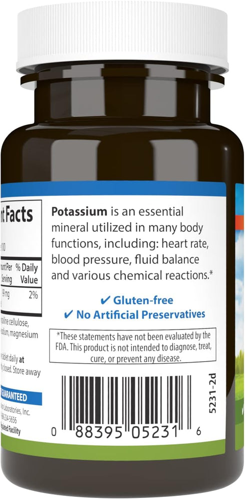 Carlson - Potassium, 99 mg, Promotes Nerve Health & Muscle Function, 100 tablets...