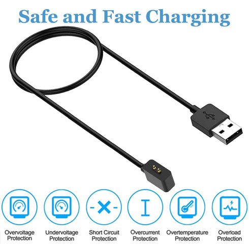 EXMART for Xiaomi Mi Band 8 Charging Cable, Replacement USB Charger for Redmi Watch 3/Watch 3 Lite/Watch 3 Active/Band 2 Smartwatch 60cm / 2ft (2)...