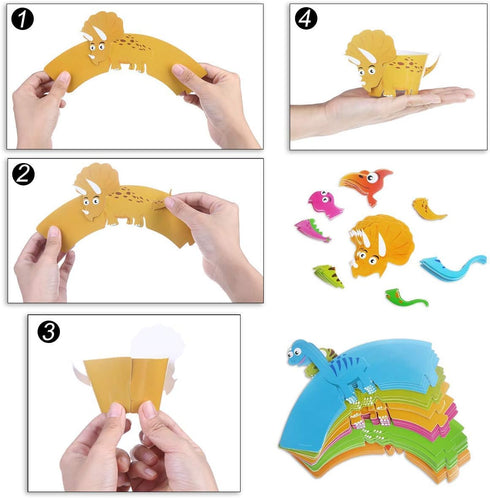 DIYASY 48 Pcs Dinosaur Cupcake Wrappers,Cute Dino Cupcake Decorations for Kids Dinosaur Party, Birthday & Baby Shower Decor....