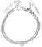 D.Bella Anklets Ankle Bracelets for Women Silver Initial Bracelet for Teen Boho Beach Double Chain Anklet Bracelet Jewelry Adjustable Size...