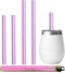 Reusable Drinking Straws with travel case, Made in USA, Cups 8-20 oz - For both Hot and Cold Beverages, Water/Coffee/Tea 2 Small, 2 Medium...