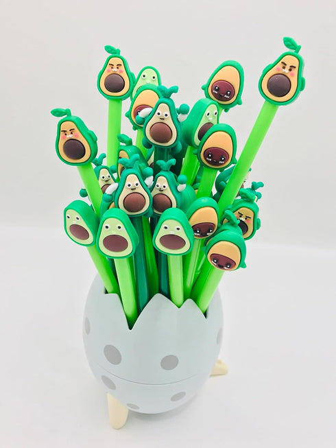 40 Pcs Cute Avocado Gel Ink Pens Fun Kawaii Pens Fruit Writing Pens 0.5 mm Black Ink Cool Pens Novelty Fun Pens for Kids School Office Home Suppli...