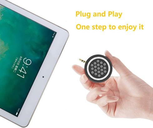 Mini Portable Speaker, 3W Mobile Phone Speaker Line-in Speaker with Clear Bass 3.5mm AUX Audio Interface, Plug and Play for iPhone, iPad, iPod, Ta...
