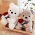 9.8'' Teddy Bear with Rose, Soft Plush Bear Doll Stuffed Animals Toys Valentines Day Decor Gifts for Her/Girlfriend Lover Mom Kids (Gray)...
