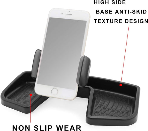 Camoo for Jeep Renegade Phone & GPS Car Holder 360 Degree Rotation with Organizer Storage Adjustable Auto Mobile Holder Stand Kit Fits Jeep Renega...