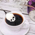 304 Stainless Steel Sugar Skull Tea Spoons Coffee Stirring Slotted Metal Spoon Set -Black 6 Pack...