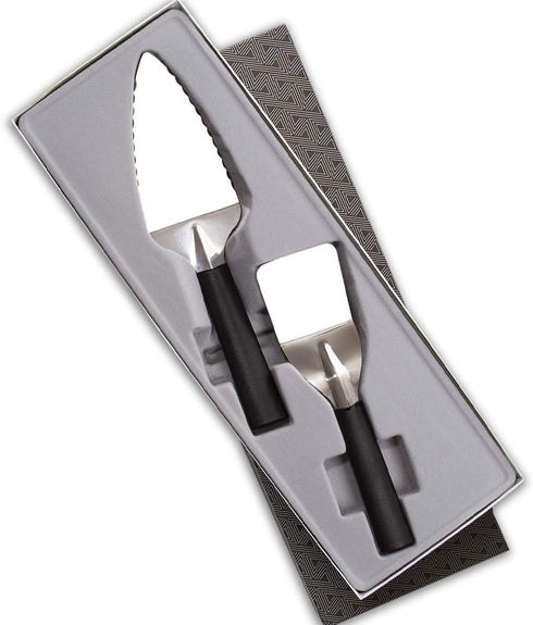 Rada Cutlery 2-Piece Pie and Mini Dessert Server Set, Black Handle...