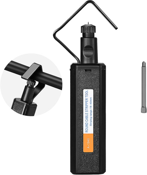 A-1940 circular optical cable stripping knife for 19-40mm cable stripper Fiber optic sheath stripper Vertical and horizontal With 1 spare blade fo...