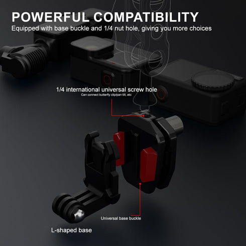 Motorcycle Windshield Clip Mount Quick Release Clip Mount for GoPro Hero 12 11 10 9 8 7, Insta360 X4 X3 X2 X ONE RS R, DJI Osmo Action, Smartphone...