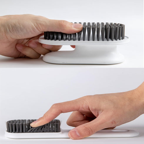 Household Cleaning Scrub Brush Soft Bristle Laundry Brush Shoe Stain Remover Brush Cleaning Supplies Set Comfort Grip Nylon Brushes for Fabric Clo...