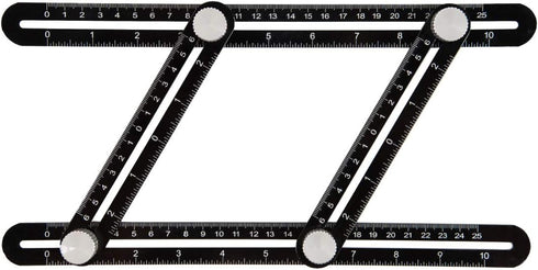 POWERTEC Multi Angle Measuring Ruler for Woodworking, Crafting, Construction, Flooring & Tile Cutting, Aluminum Angle Finder, Template & Layout To...