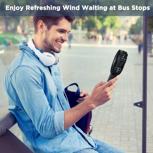 EasyAcc Handheld Fan, Mini Handheld Fan 2021 Upgraded Portable Battery Fan One Touch Power Off USB Desk Fan 3-17 Hours 4 Speeds Strong Winds Perso...